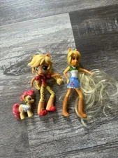 Lot Of MY LITTLE PONY EQUESTRIA GIRLS MINIS APPLE JACK & Pony