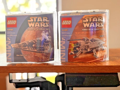 Very Rare LEGO Star Wars 2004 MINI NISB Lot: 4492 Star Destroyer & 4495 AT-TE