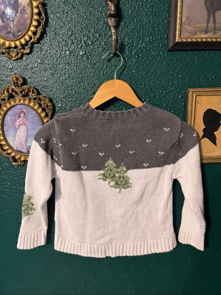 Suéter Kitestrings Unisex 5-6 Blanco Gris Pullover Esquí De Colección Foto 3 de 4