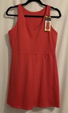 Gap Fit Active Tank Dress Size Medium Red Stretch Shelf Bra Inner Shorts NWT