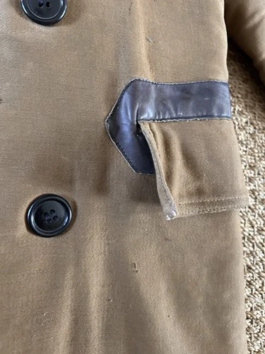 Vintage WWII Era Barnstormer Coat Alpaca Lined Military? 40" Chest image 8