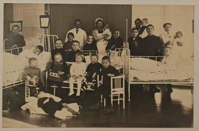 WW1 Children's Hospital Hospital Doctor 1917 Constance Field Post RPPC Germany