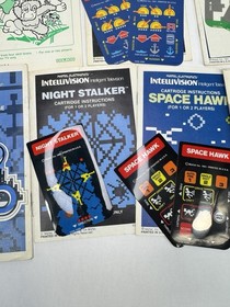 Vintage Intellivision Manuals & Overlays Lot - 34  + Intellivoice Set Manual