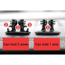 Self Adhesive Cable Clips Wiring Clamp Stick On Wire Tidy Organizer Holder Nylon