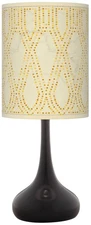 Roman Pebbles Giclee Black Droplet Table Lamp