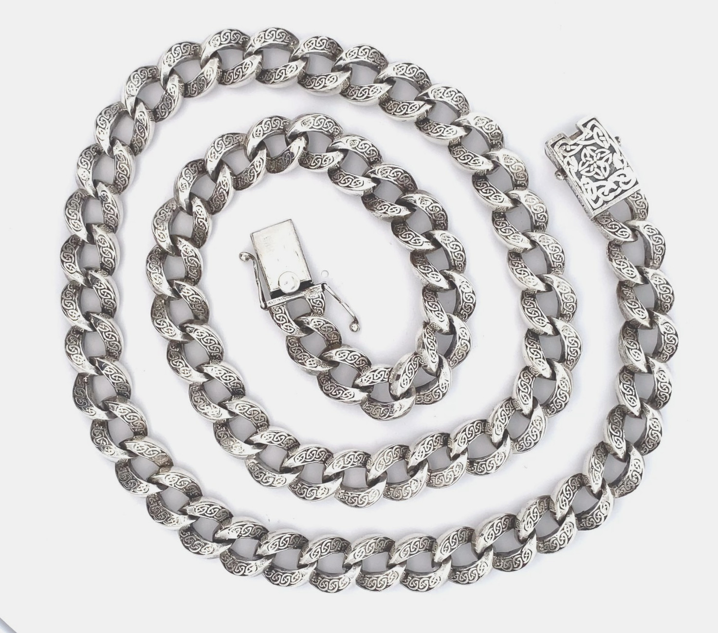 Keith Jack Solid Heavy 925 Silver Celtic Knot Cur… - image 1