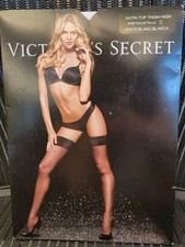 VS Victoria s Secret WHITE Satin Top Thigh-High Stockings Size C Bridal FASTSHIP