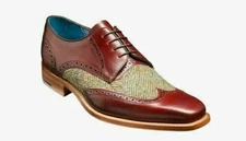 Men Handmade Two Tone Leather & Suede Fabric Double Monk Lacer Shoes For Men