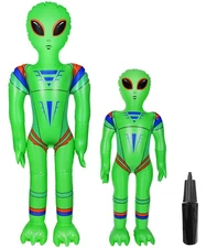 Inflatable Alien 2Pcs Green Decorations 63inch and 2 Inflatables