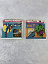 Vintage 1970 s Hulk Captain America GAF View-Master Reel Set
