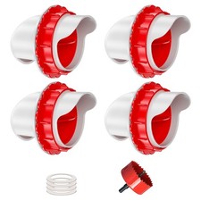 DIY Chicken Feeders No Waste, Poultry Feeder with Covers Gravity Feed Kit Por...