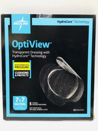 Medline MSCOV77EP OptiView Transparent Dressing 7x7 Sacral - Box of 5