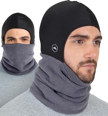 Tough Headwear Winter Neck Warmer w/Helmet Liner - Neck Gator for Warmth -
