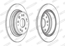 2x FERODO PREMIER Disque de frein Arrière pour HONDA CR-V II (RD) STREAM 282mm
