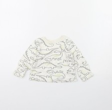 Baby UK Size 0-3 Months George Ivory Basic T-Shirt
