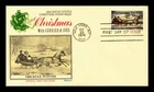 US COVER CHRISTMAS THE ROAD WINTER BY CURRIER & IVES FIRST DAY ISSUE FLEETWOOD