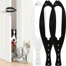 MOMOGA Cat Door Holder Latch - Adjustable Strap to Keep Dogs Out 3 Pack 