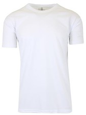 Wicking Wrinkle Free Performance Tee WHITE S - Galaxy by Harvic Men's Moisture