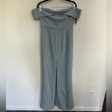  NEW Lovers  Friends Danica Gown in Silver Blue Woman Size Medium
