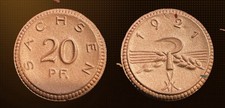 Deutschland - Sachsen 20 Pfennig 1921 Porzellan - Notgeld Kriegsgeld