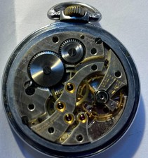 Vintage Lord Calvert pocket watch.17 jewels 2 inches round. Runs