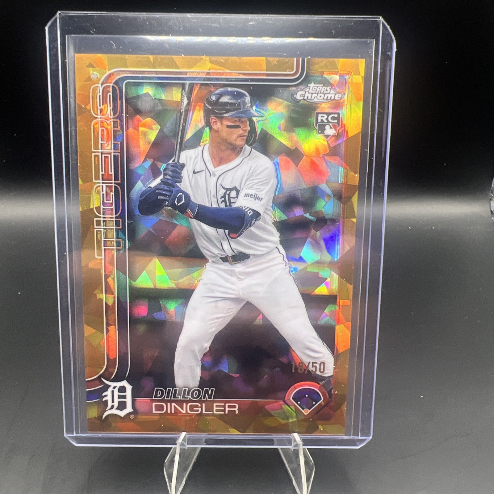 2025 Topps Chrome Sapphire DILLON DINGLER RC GOLD REFRACTOR /50 #274 Tigers