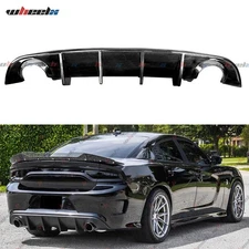 Carbon Fiber OE Style Rear Bumper Diffuser PP For 2015-23 Dodge Charger SRT R/T