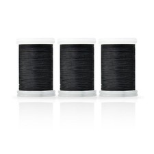 3 Spools Heavy Duty Upholstery Thread Bonded Nylon 218 Yards Black Sewing Kit