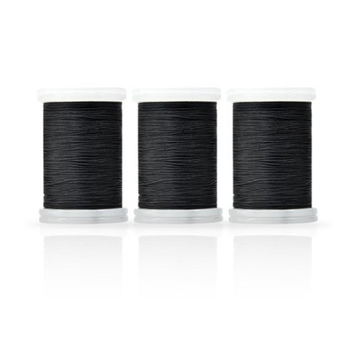 3 Spools Heavy Duty Upholstery Thread Bonded Nylon 218 Yards Black Sewing Kit