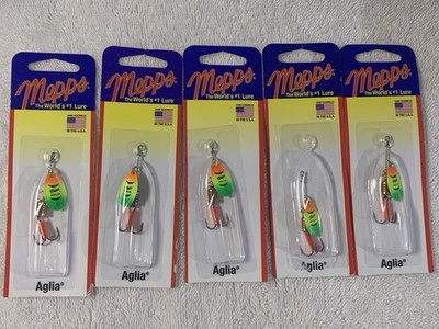 (LOT OF 5) MEPPS AGLIA 1/8oz. COLOR AS SHOW. NIP