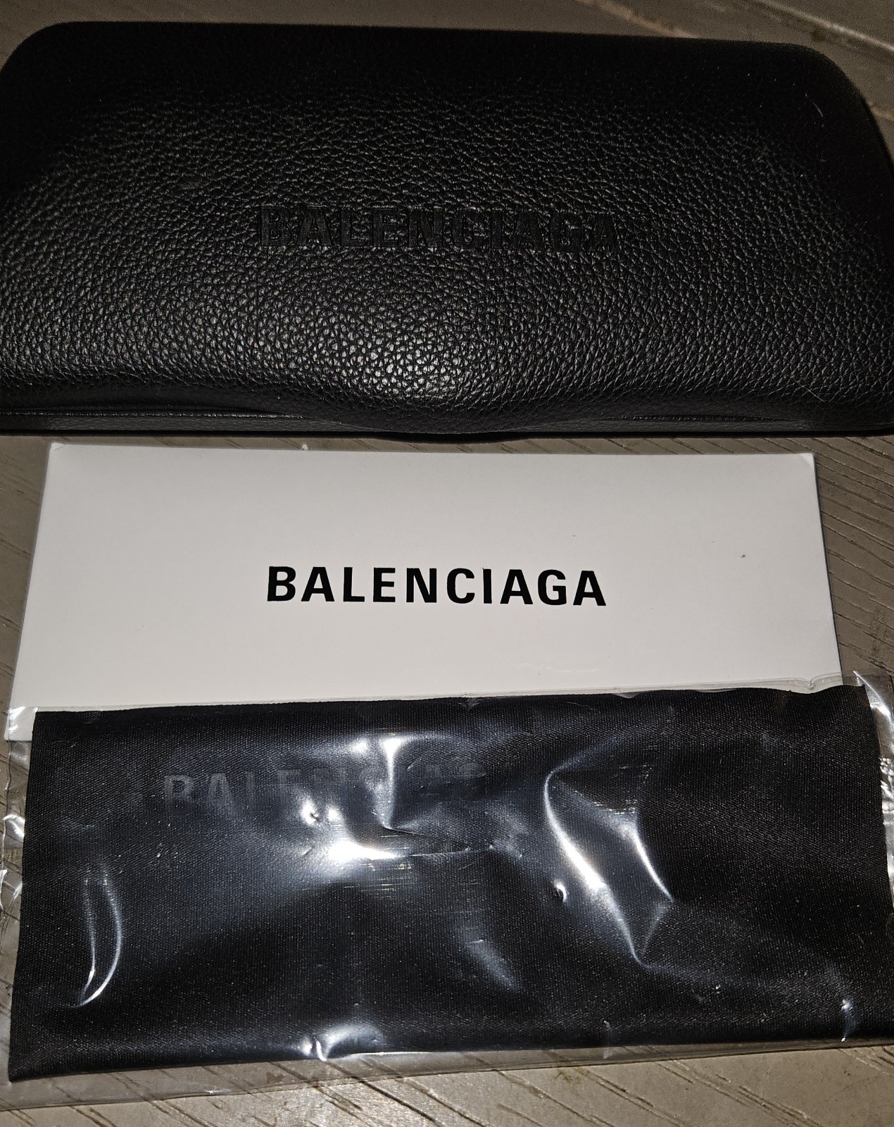 Brand New Medium Balenciaga Hard Clamshell Glasses Case With Extras