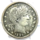 1896-S Barber Quarter 25C Coin - Certified PCGS Fine Details - Rare Key Date!