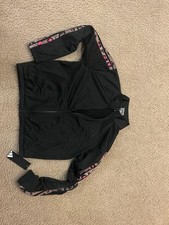 C70 adidas tracksuit top cheetah size 14 black color for girls