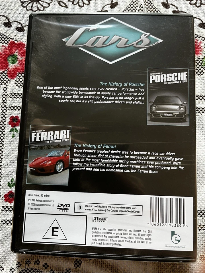 Cars DVD The History Of Porche & Ferrari ‘ New Sealed - Image 2 of 2