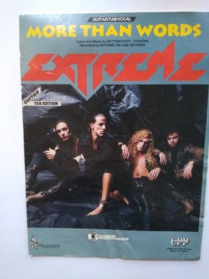 More Than Words Sheet Music Extreme Bettencourt Cherone G/TAB/Vocal CPP