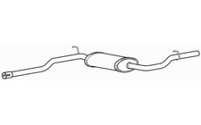 Centre Exhaust Silencer for Audi A4 TDi 140 Avant BLB/BNA/BRF 2.0 (2004-2008)