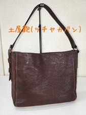 TSUCHIYA KABAN Tone Oil Nure Leather One Shoulder Bag Adjustable Strap Brown