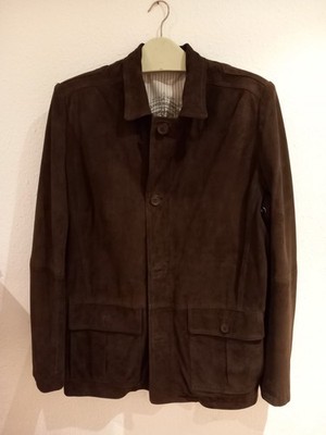 Herren ziegenvelours lederjacke gr.50 schokobraun von Peter Hahn