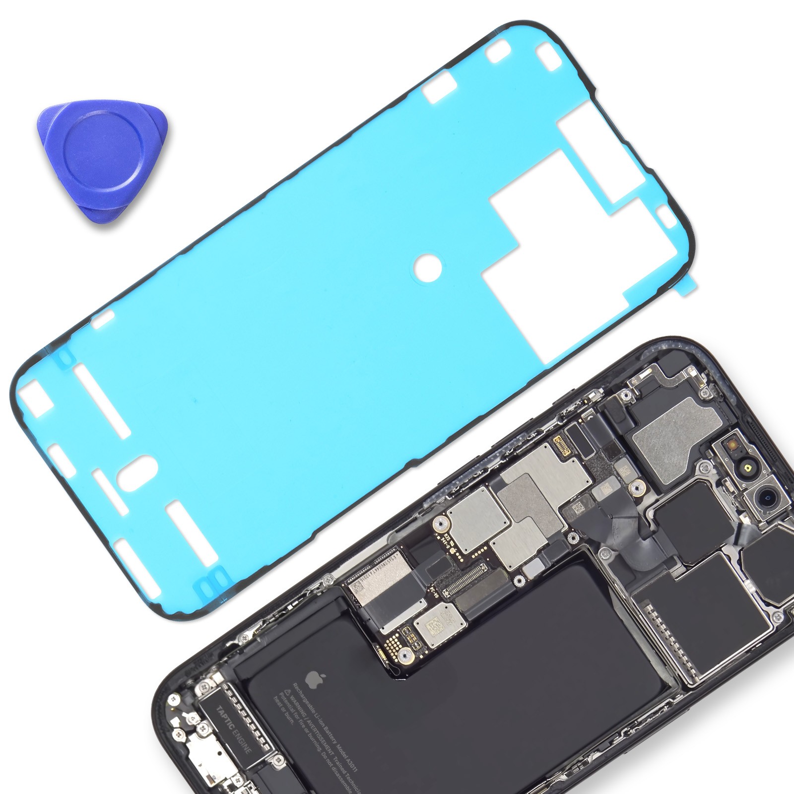 Adhésif écran de remplacement pour iPhone 15 Pro sticker noir