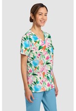 Painterly Floral Cherokee Scrubs V Neck Top CK856 PLFR