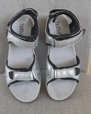 Hotter 'Walk' womens silver leather walking sandals size UK 5.5 Std