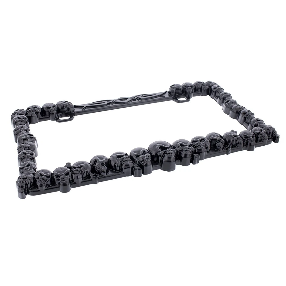 United Pacific 50116 Die-Cast Black Skull License Plate Frame - 1 Unit - Image 4 of 4