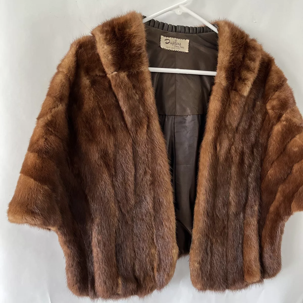 Mink top stole coat