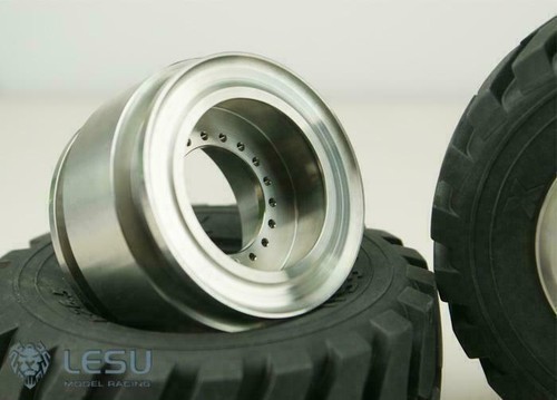 LESU Stainless Steel Wheel Hubs Metal for 1/15 Loader Truck RC Cars Model Spare - Picture 3 of 7