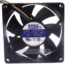 AVC DS08020T12H 8020 DC12V 0.50A 4-Wire PWM Cooling Fan