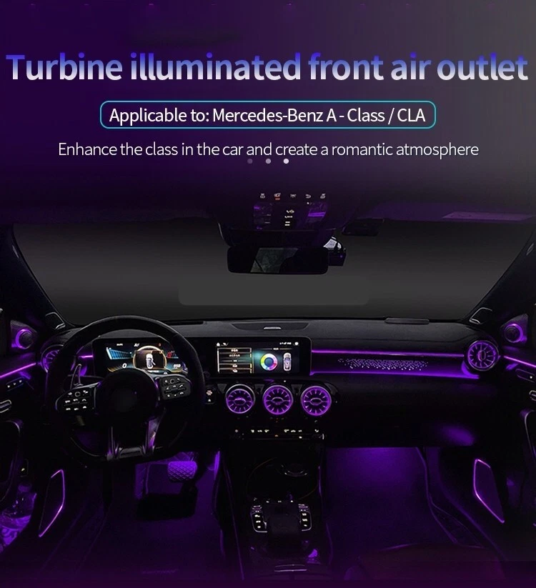 Mercedes Benz A Class CLA W177 W118 X118 From 2019 Ambient Lighting Kit UK Model - Image 3 of 4