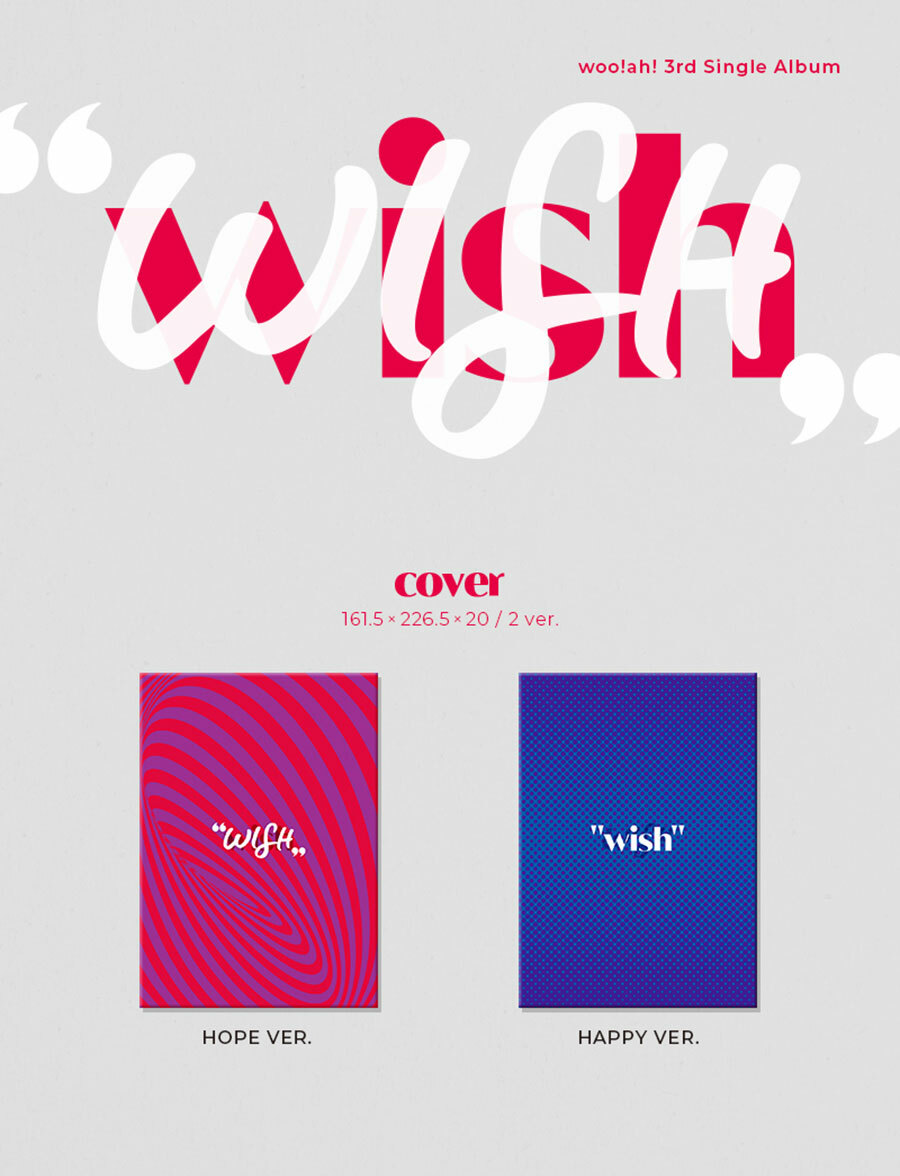 WOOAH WISH 3rd Single Album 2 Ver SET 2CD+POSTER+2 Book+14 Card+2