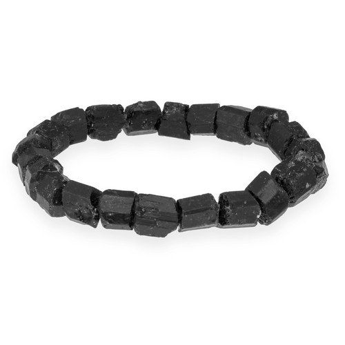 Bracciale cristallo tormalina nera Schörl pietre grezze cristalli di tormalina pietra preziosa