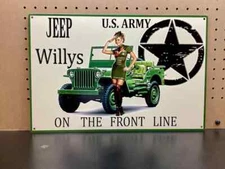 Army Pin up Metal sign 11.5 x 17.5
