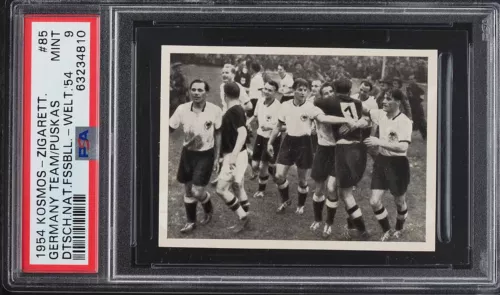 1954 Kosmos-Zigarettenbilder Nationalelf Ferenc Puskas ROOKIE #85 PSA 9 pop 1/1